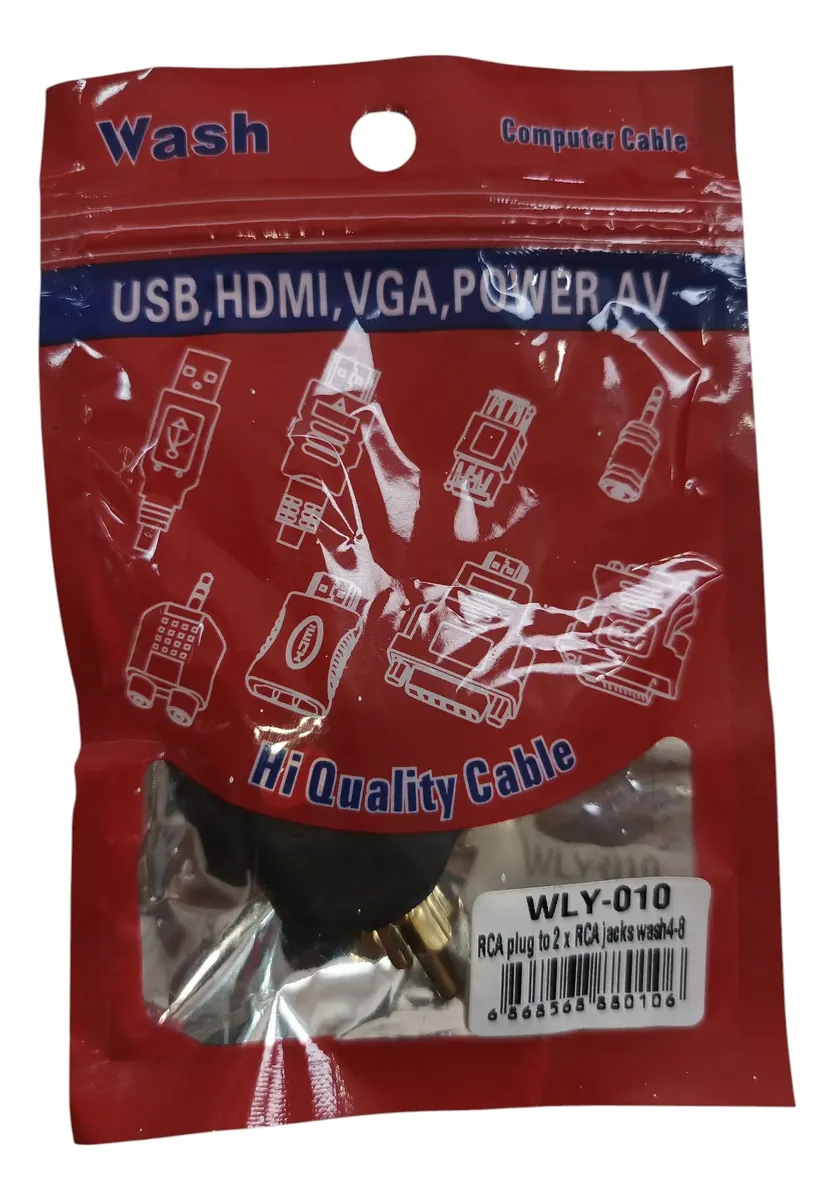 RCA Y Audio Adapter, 2-to-1 Converter