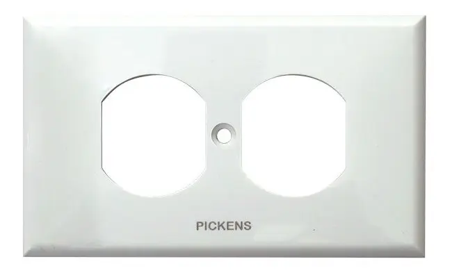 Tapa Pvc Para Tomacorriente Doble Tipo 270 Blanca Blanco