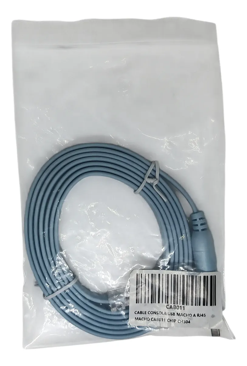 USB Male to RJ45 Male Console Cable, CH304 Chip, Aqua