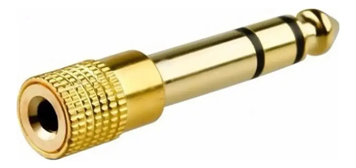 Adaptador Mini Plug 3.5mm Hembra A Plug 6.35mm Macho Stereo