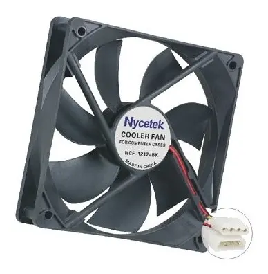 Fan Cooler 12x12cm Molex 4 Pines 12v Solo Pc Case Tornillos Negro