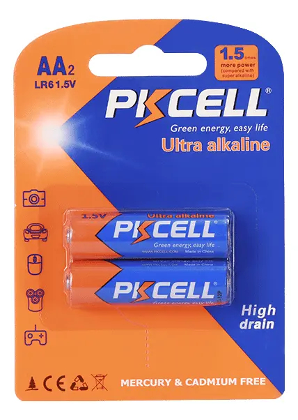 AA LR6 1.5V Ultra Alkaline Batteries, 2-Pack Blister