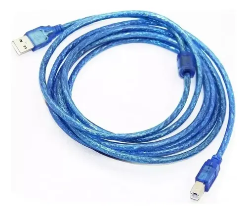 Cable Usb 2.0 Para Impresora Epson Hp Canon Tipo B 5 Metros