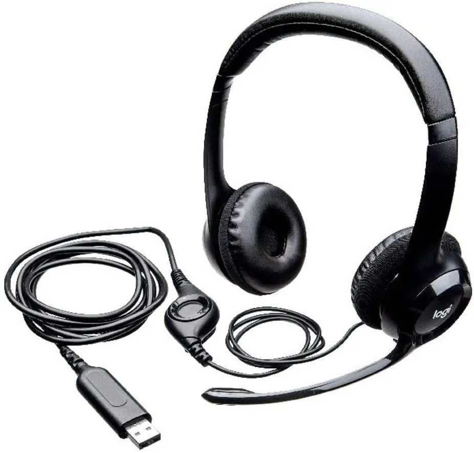 Logitech H390 Wired USB Headset with Microphone for PC and Laptop