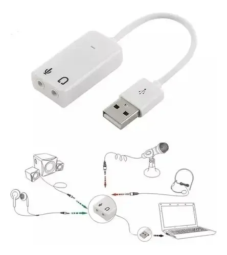 Adaptador Usb 7.1 De Sonido Tarjeta De Sonido 3.5mm Hembras
