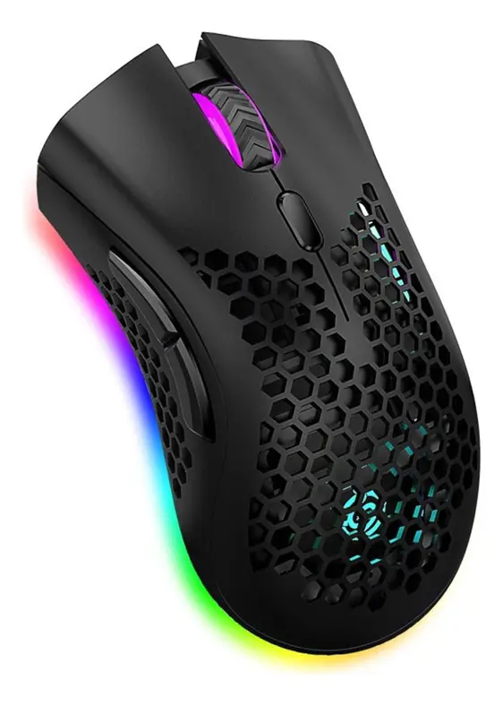 Mouse Gamer Inalámbrico Iluminación Chroma Rgb Bm600 Negro Negro