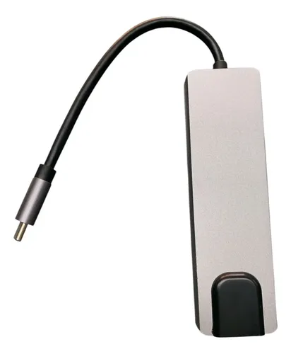 Adaptador Tipo C A Rj-45 Para Internet 100mbps + Multipuerto Plateado