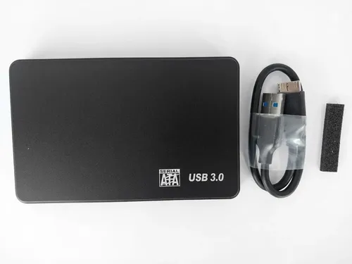 Case Externo Disco Duro 2.5 Sata Laptop Usb 3.0 Con Cable Negro