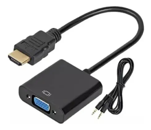 Cable Adaptador Convertidor Hdmi A Vga Cable Auxiliar Audio