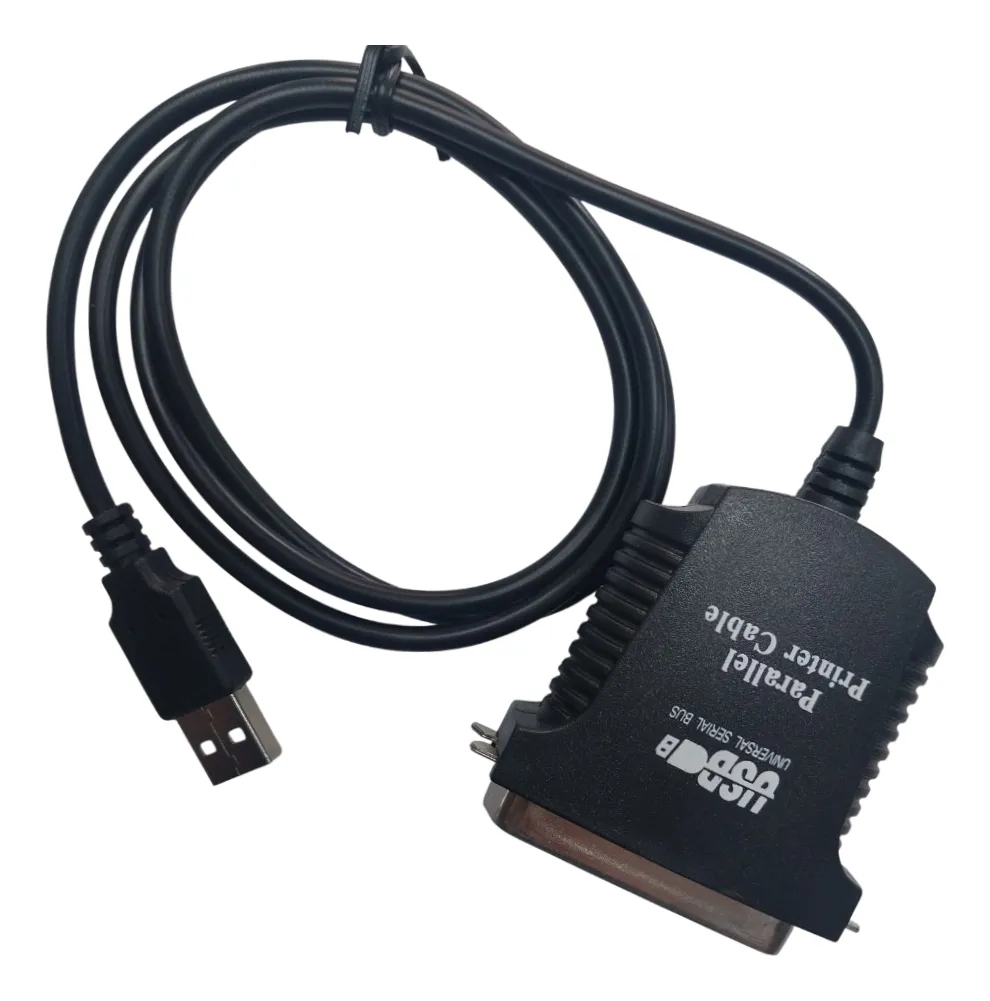 DB25 Parallel Port to USB Printer Adapter Cable, Black