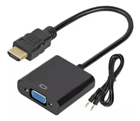 Cable Adaptador Convertidor Hdmi A Vga Cable Auxiliar Audio