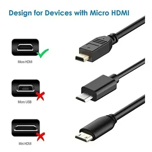 Cable Hdmi A Micro Hdmi 1.8mts 4k Punta Dorada