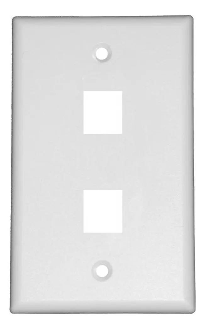Face Plate Blanco 4x2 2 Puertos Faceplate Para Coupler Rj45