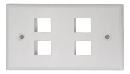 Face Plate Blanco 4x2 4 Puertos Faceplate Coupler Rj45