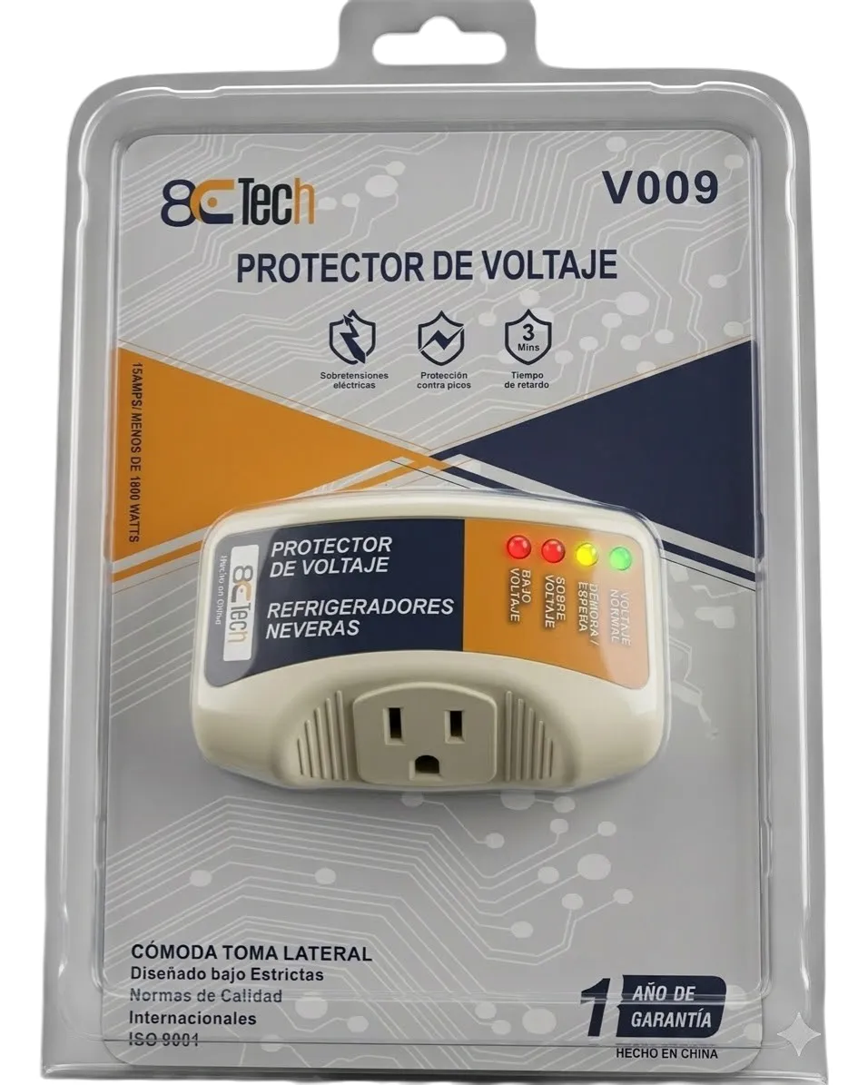 White 110 V Voltage Protector for Freezers and Water Coolers