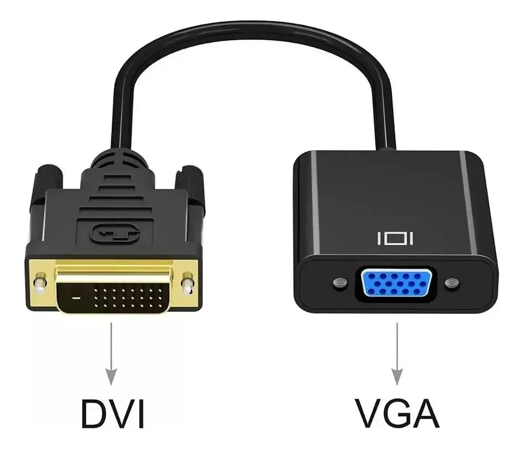 DVI 24+1-Pin Male to VGA Female Video Adapter