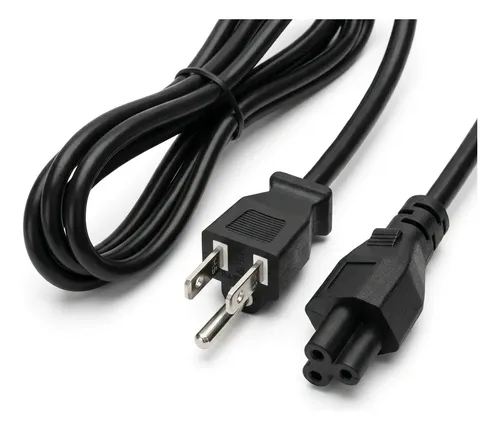 Cable Poder Mickey Trebol Corriente 1.5 Mt Cargador Laptop Negro