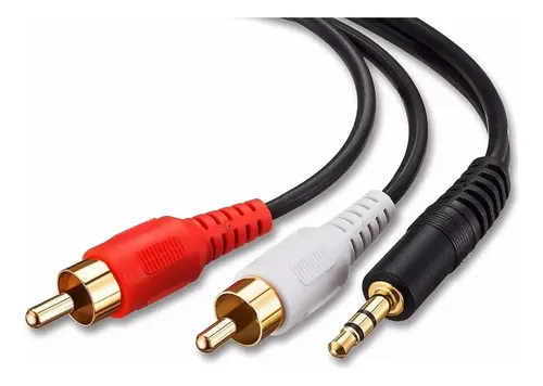 Cable De Audio 2 Rca A Plug 3.5 Sonido Stereo De 1.5 Metros