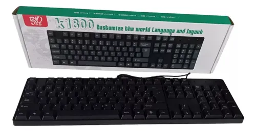 Teclado Alambrico Negro Usb En Español Con Letra Ñ Negro Español Latinoamérica