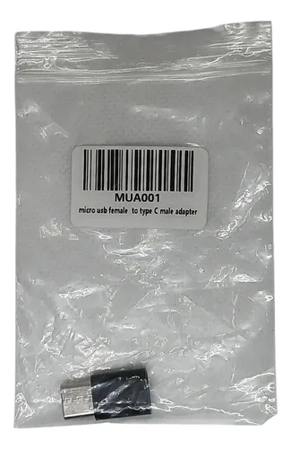 Convertidor Adaptador De Tipo C A Micro Usb (datos, Fotos) Negro