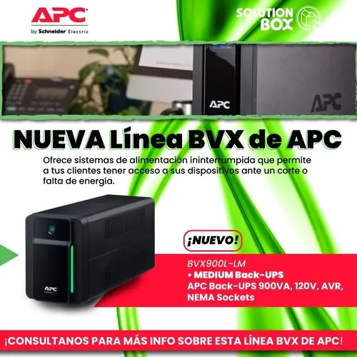 Ups Apc 900va 6 Tomas Avr Autotest Silencio Protector Voltaj Negro