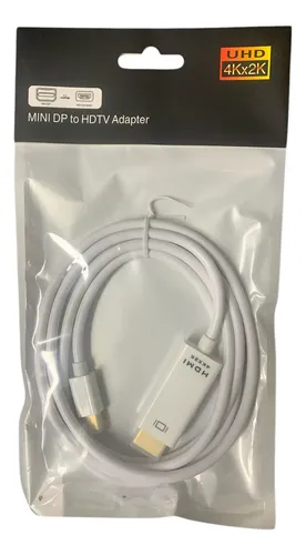 Cable Mini Display Port Dp Macho A Hdmi Macho 1080p 4k Blanco