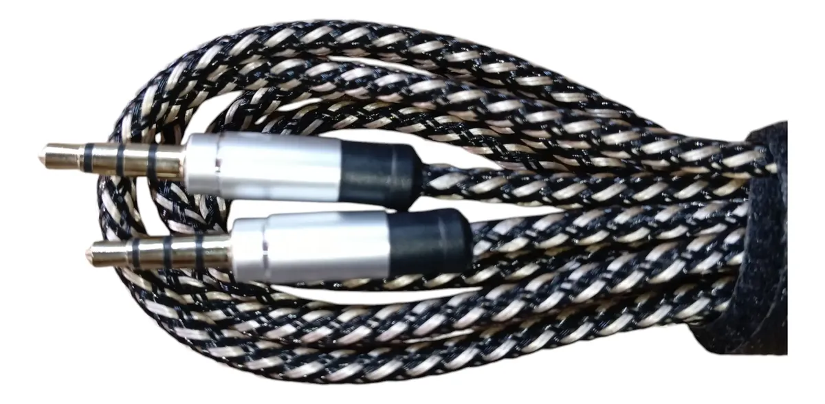 Cable Plug A Plug Macho Macho 3.5mm Triple Banda Trenzado