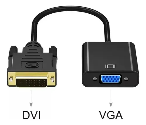 Transformador De Video Dvi Macho 24+1 A Vga Hembra